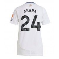 Maglia Calcio Aston Villa Amadou Onana #24 Seconda Divisa Donna 2024-25 Manica Corta